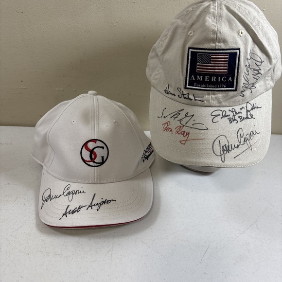 Accessories - Stockton Golf & America Hat With Autographed Signatures Of NCAA Women Golfers